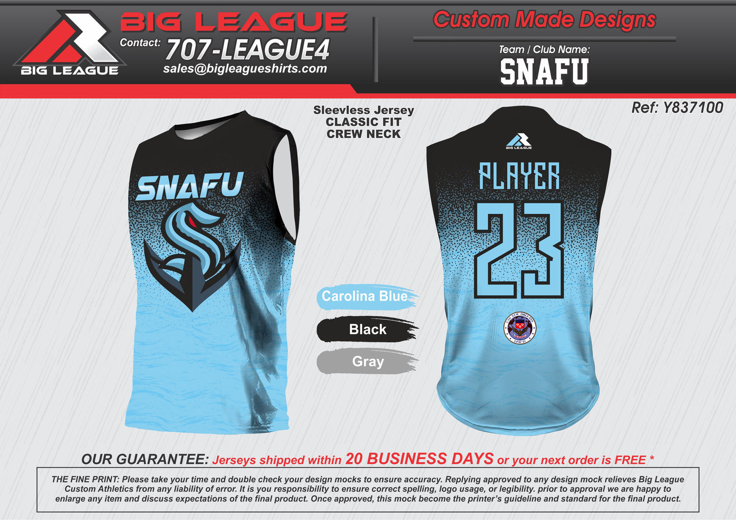 Sleeveless / Blue Black