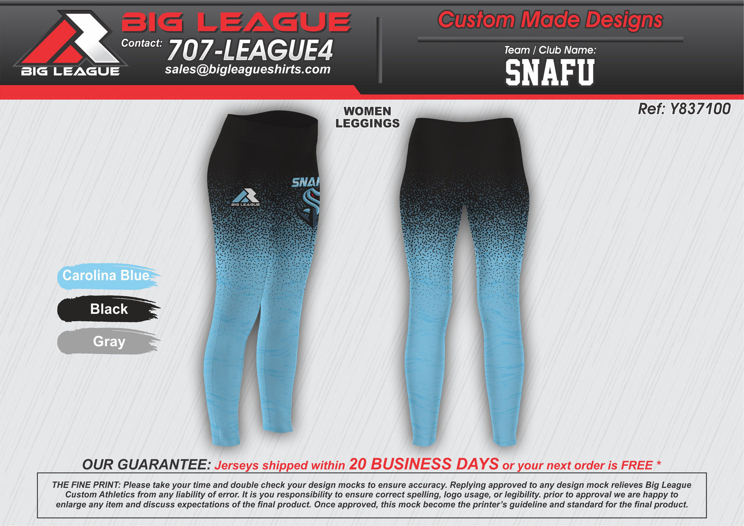 Leggings / Blue Black