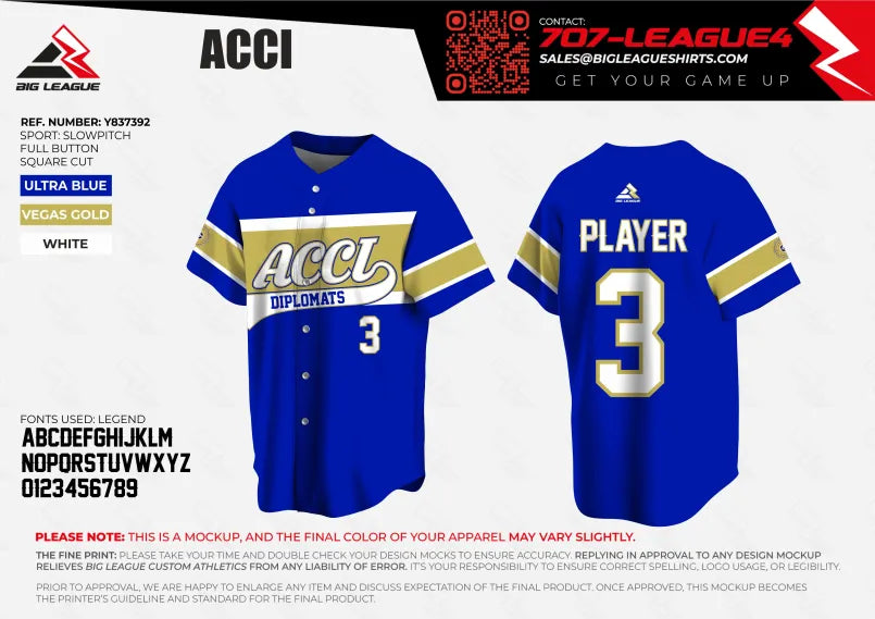 Full button Jersey