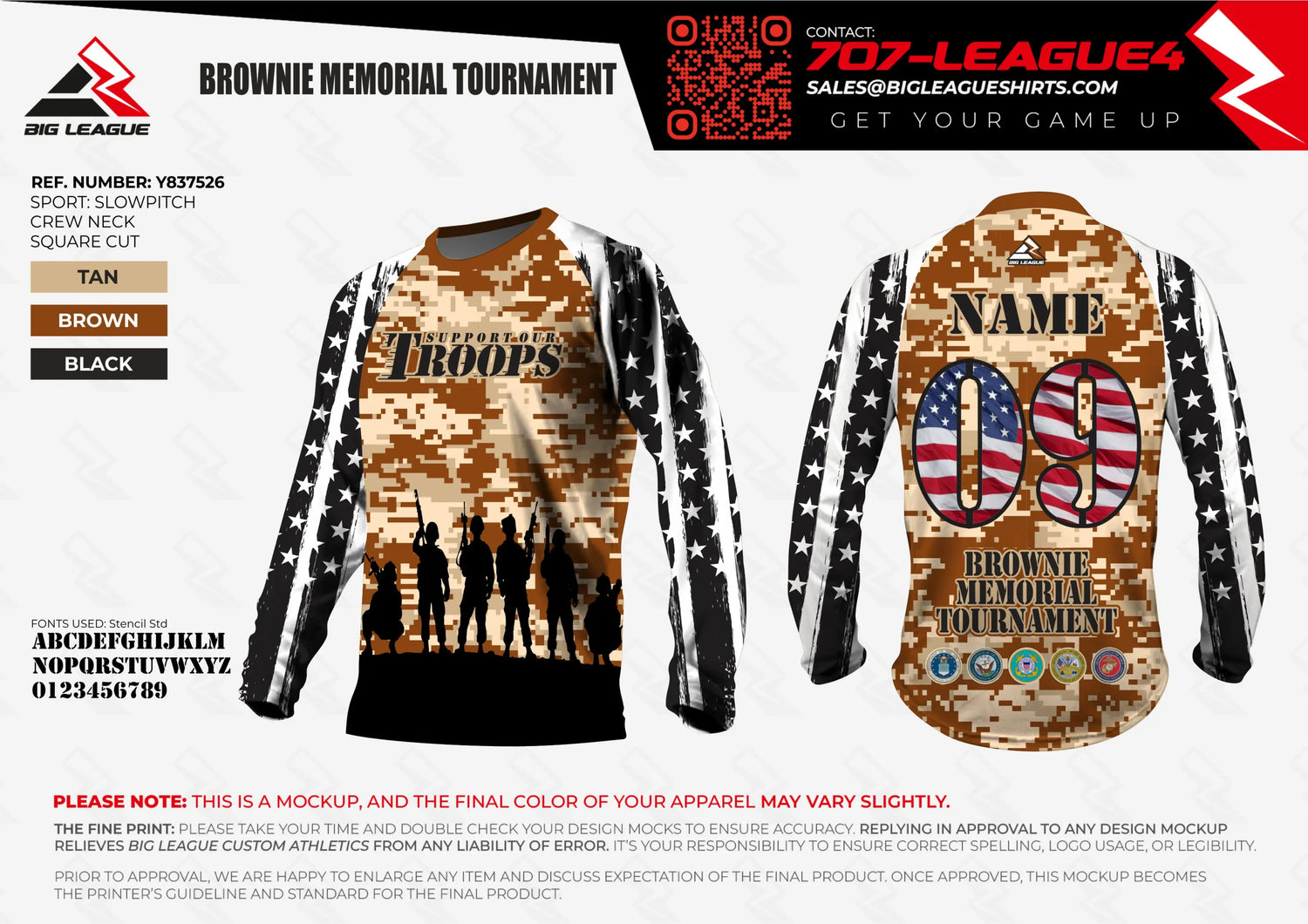 Long Sleeve Jersey / Tan-Brown
