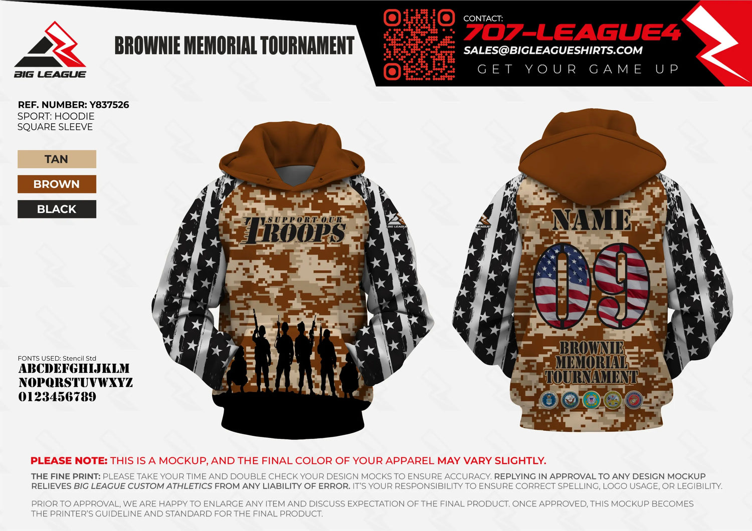 Hoodie / Tan-Brown