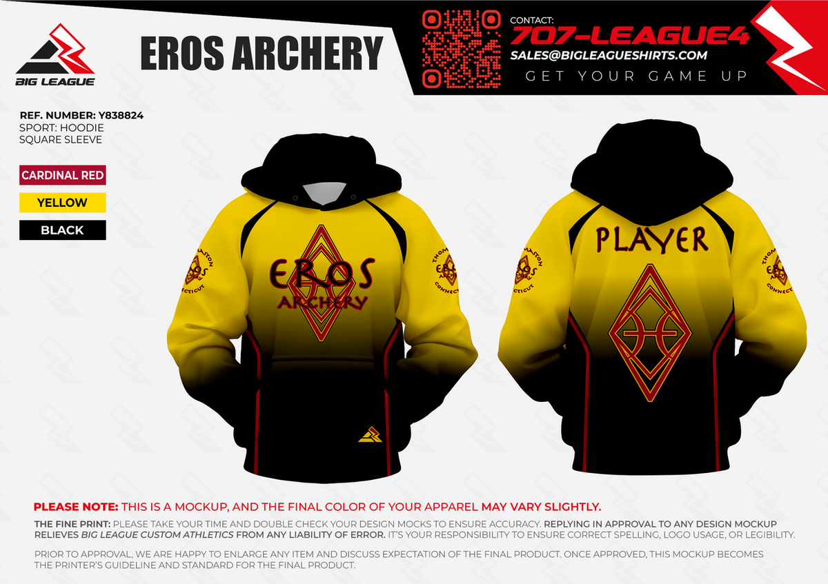 Hoodie / Yellow / Black