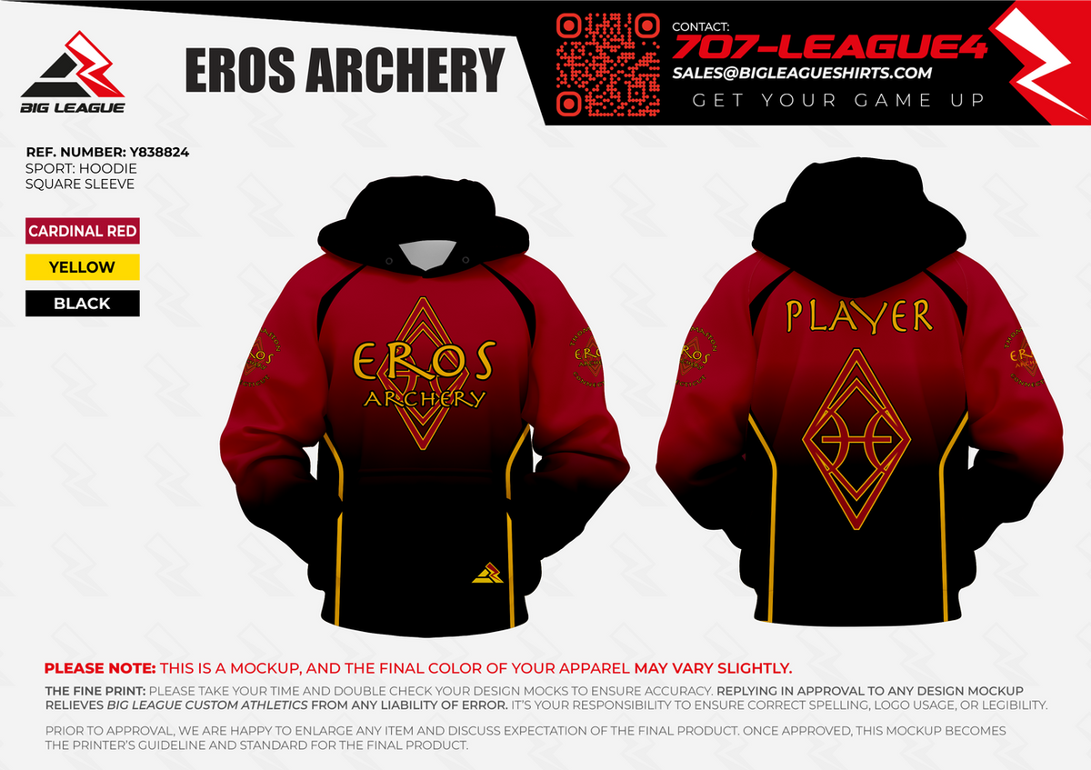 Hoodie / Red / Black