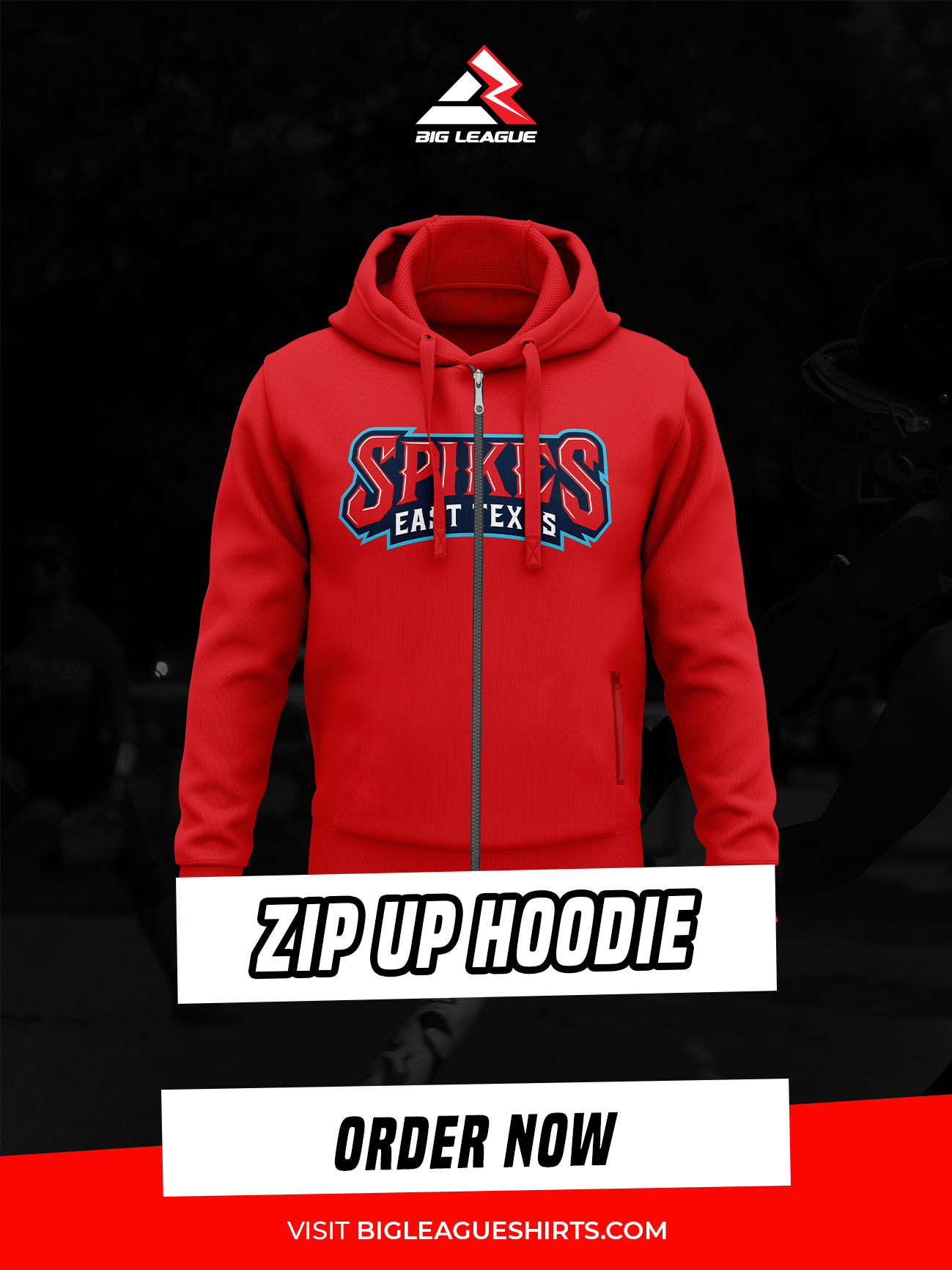 Zip up hoodie / Red