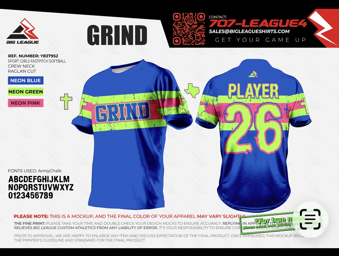 Crew Neck / Neon Blue