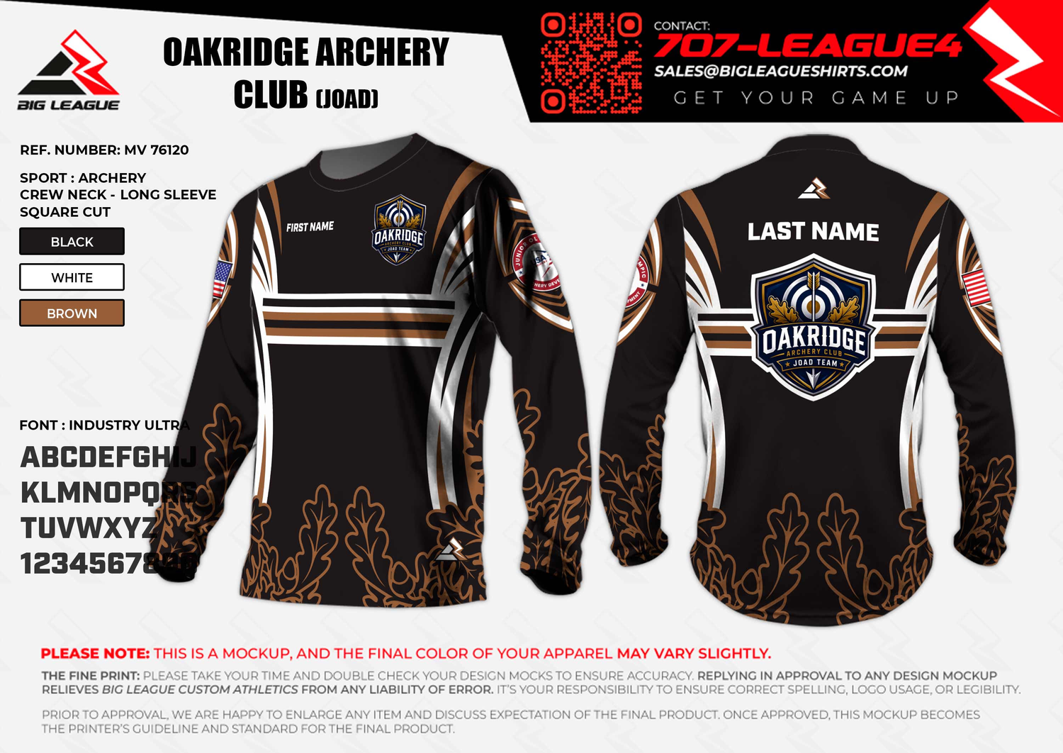 Crew Neck (Long Sleeve) / Black