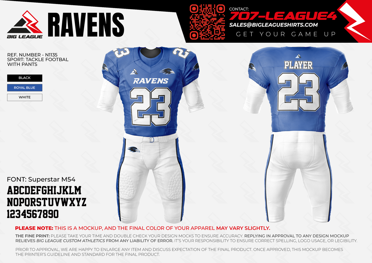 Football Jersey / Royal Blue