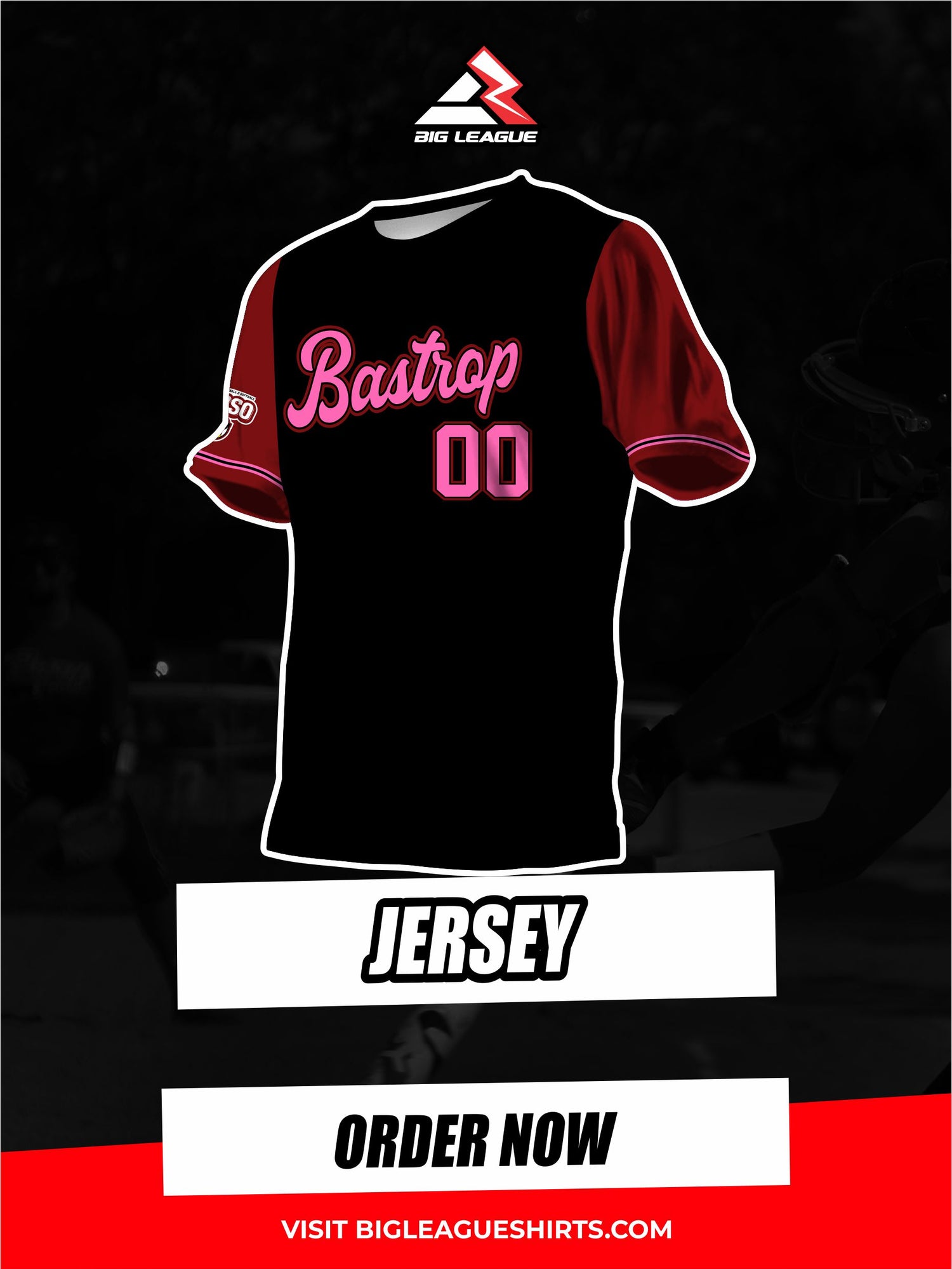 Crew Neck / Black/Pink - Away