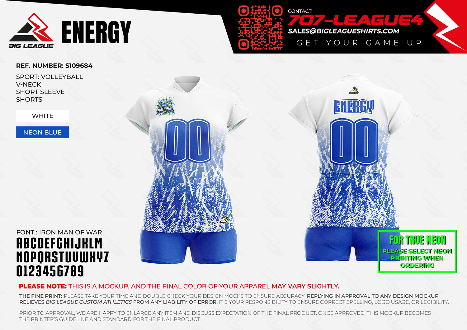 Short Sleeve / White/Blue
