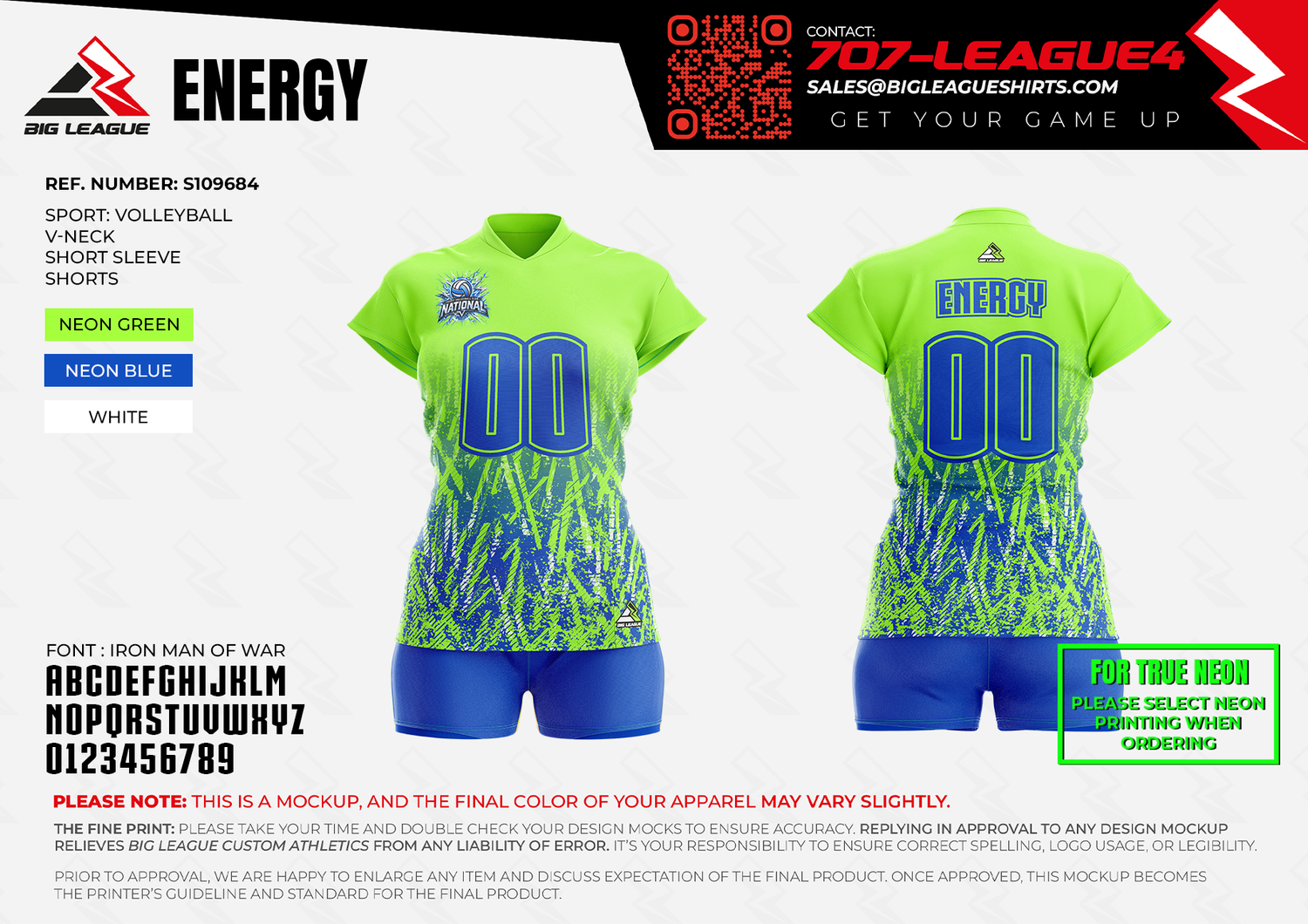 Short Sleeve / Green/Blue