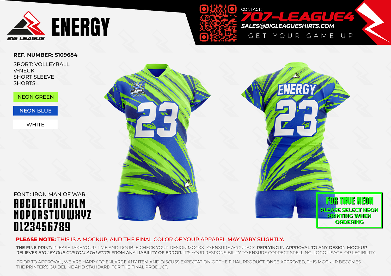 Short Sleeve / Blue/Green
