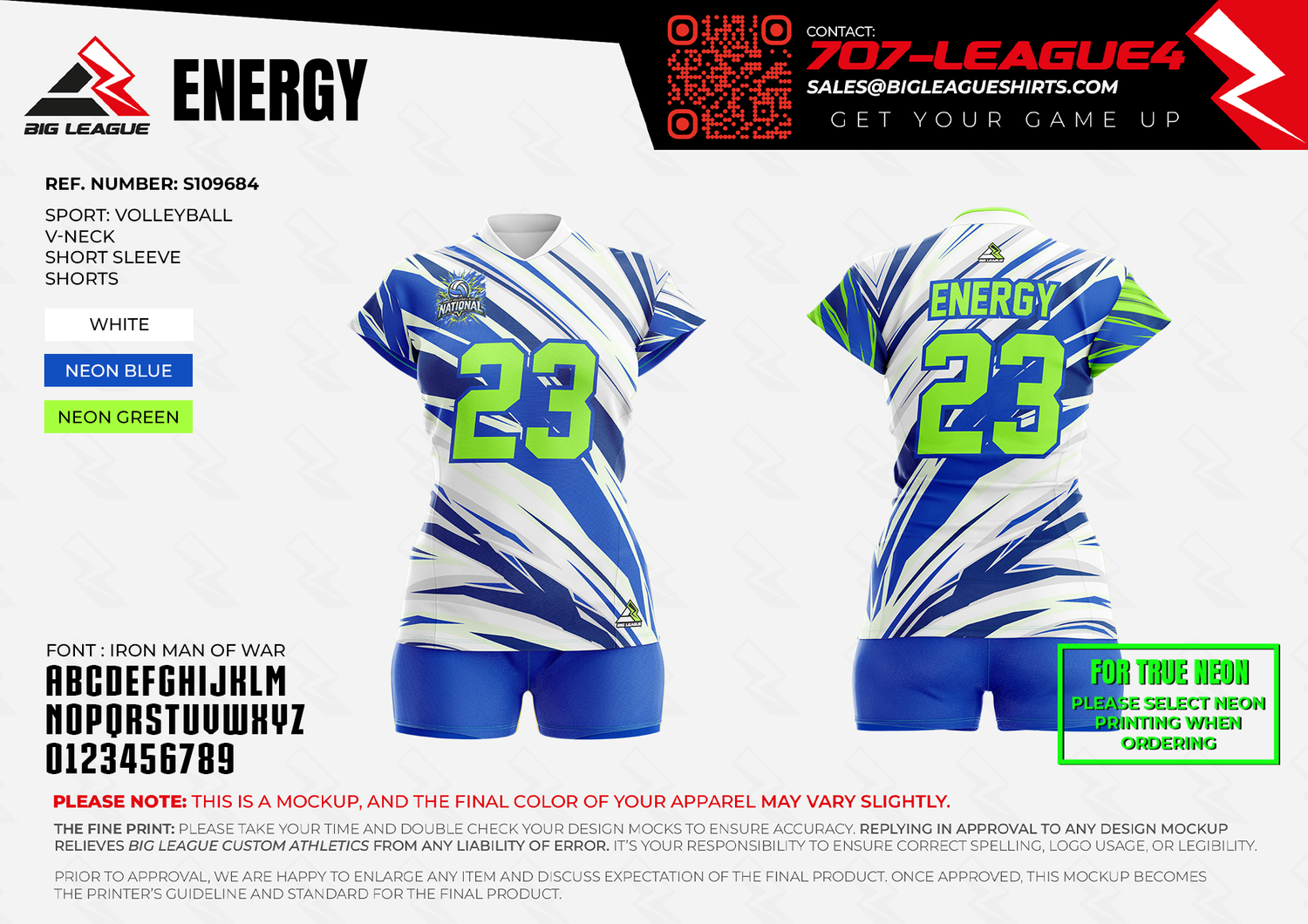 Short Sleeve / Blue/White