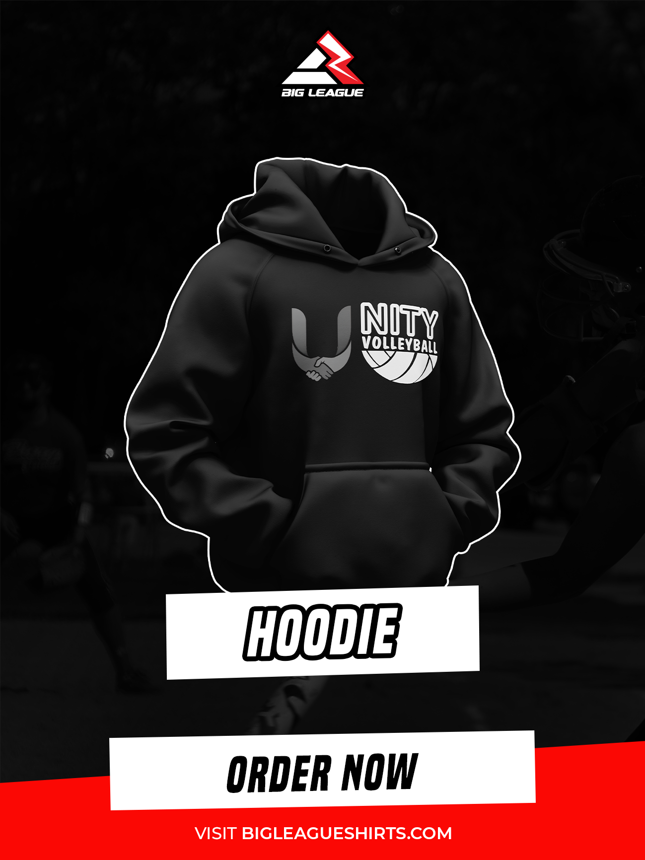 Hoodie / Black White