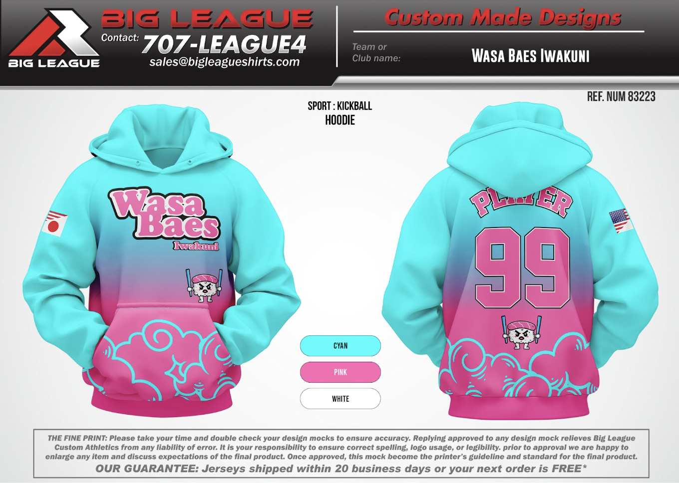 Hoodie / Cyan