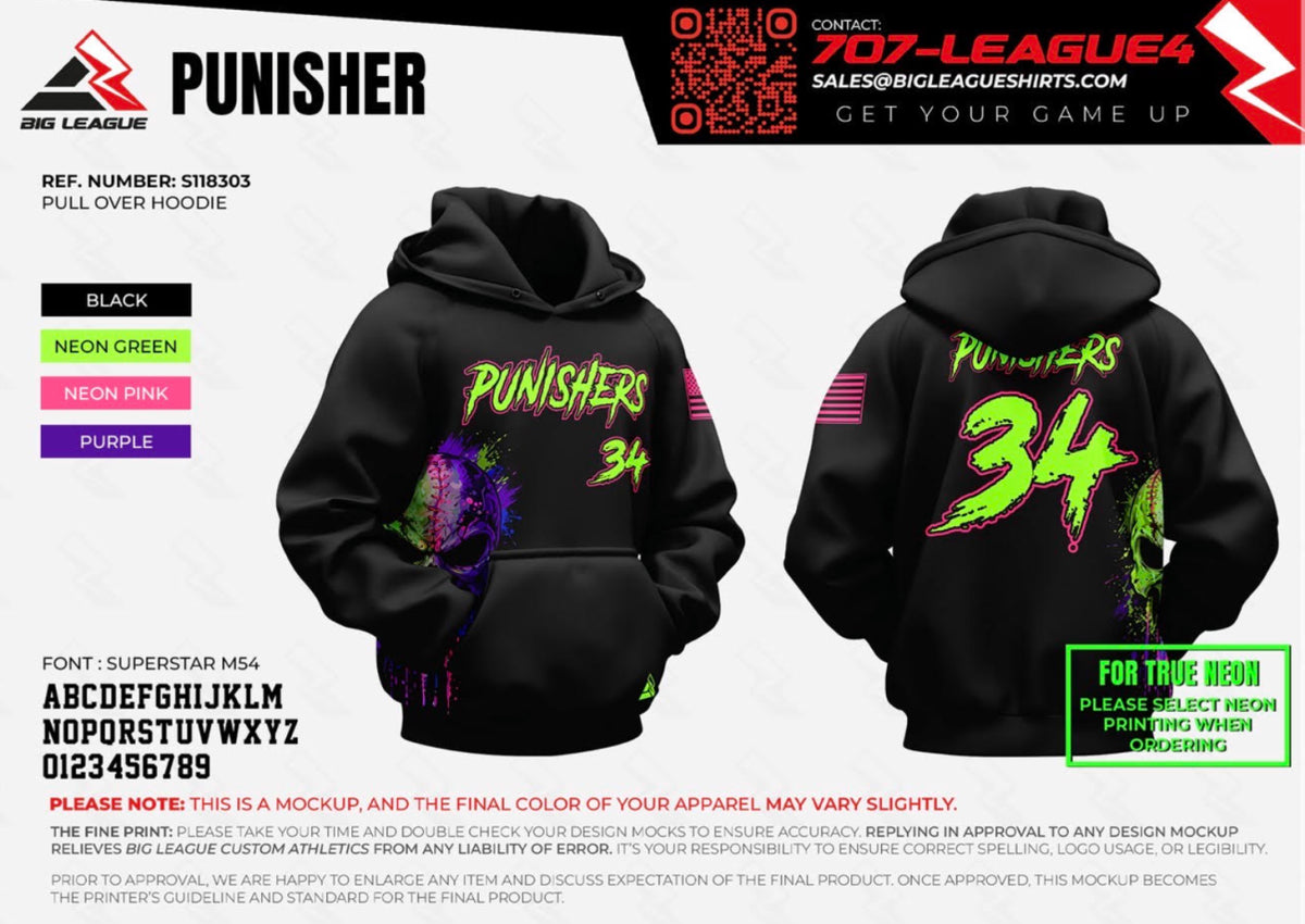 Hoodie / Black - Neon Green