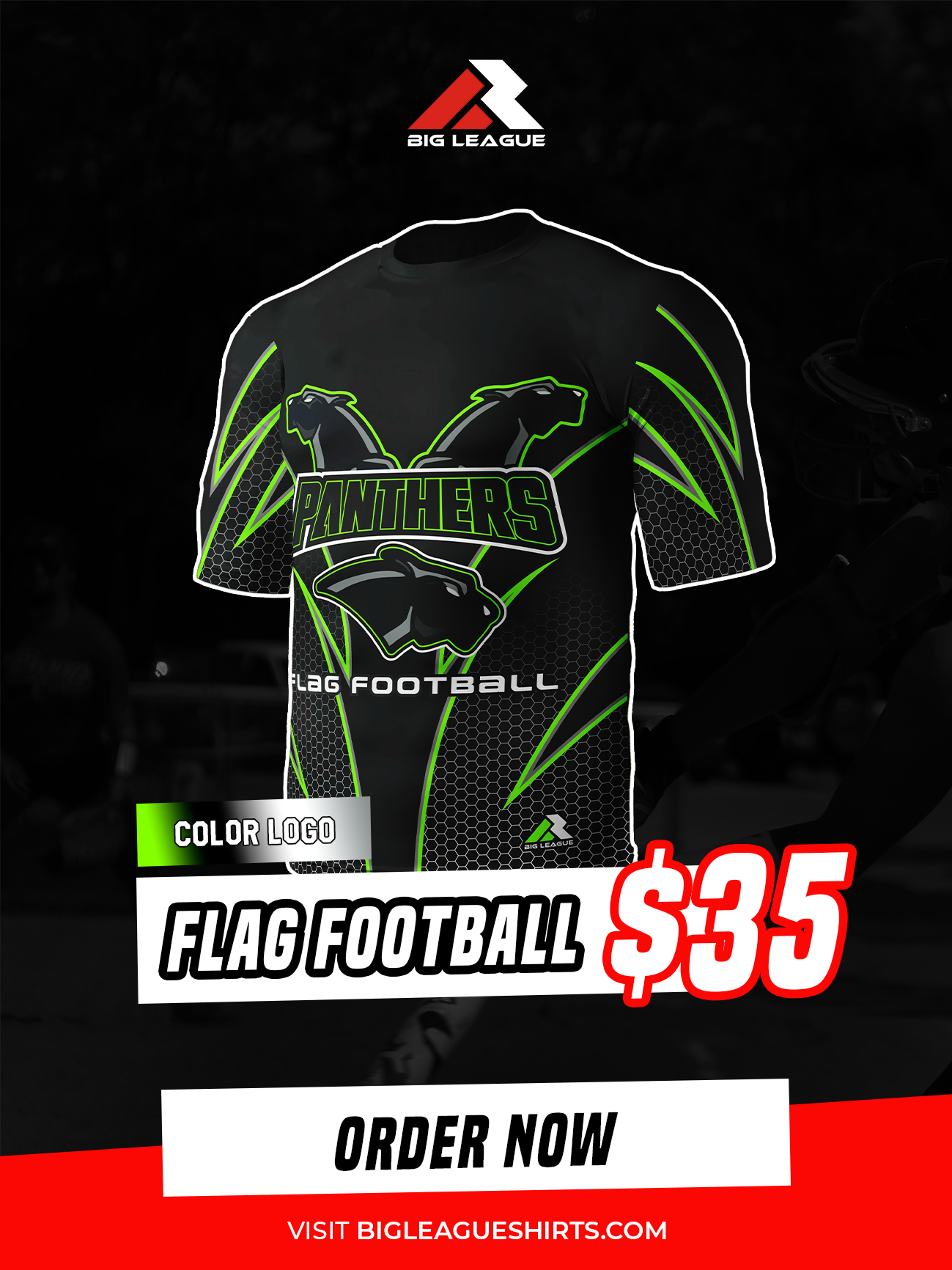 Panthers - Flag Football - Black