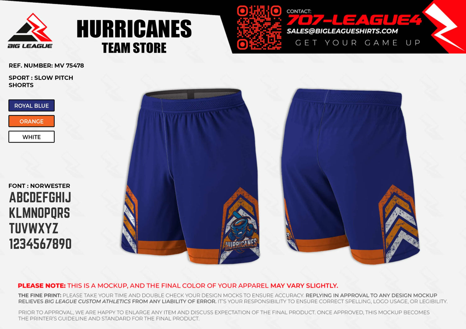 Shorts / Orange - Blue