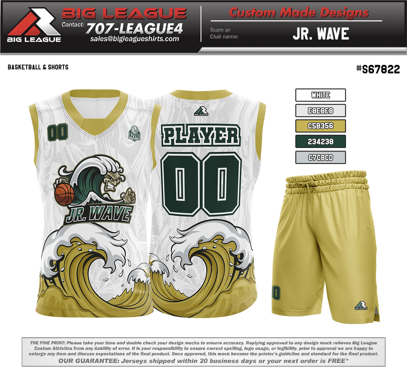 Jersey & Shorts Style 2 / Gold