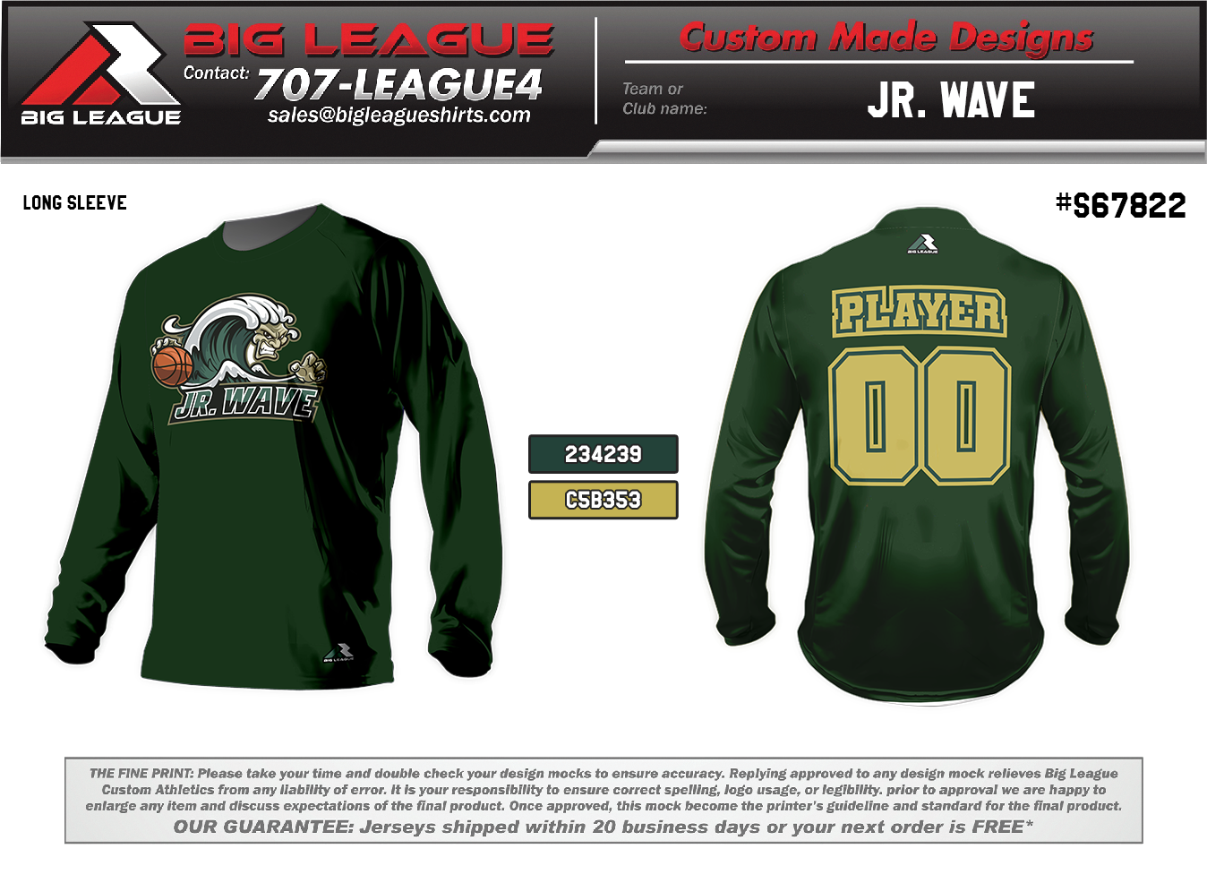 Long sleeve Style 2 / Green