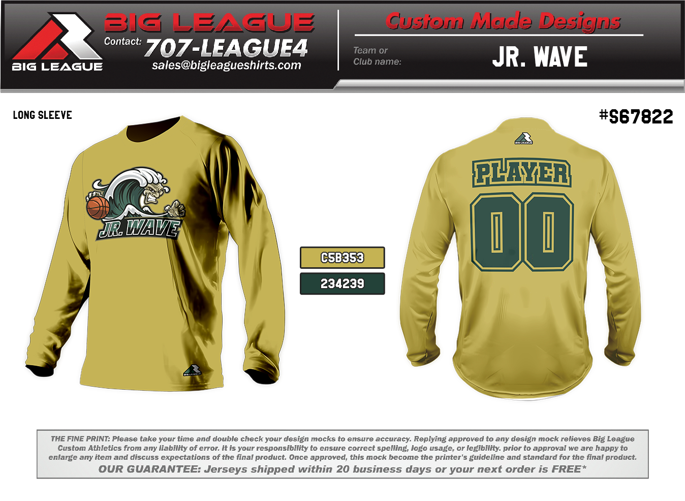 Long sleeve Style 2 / Gold