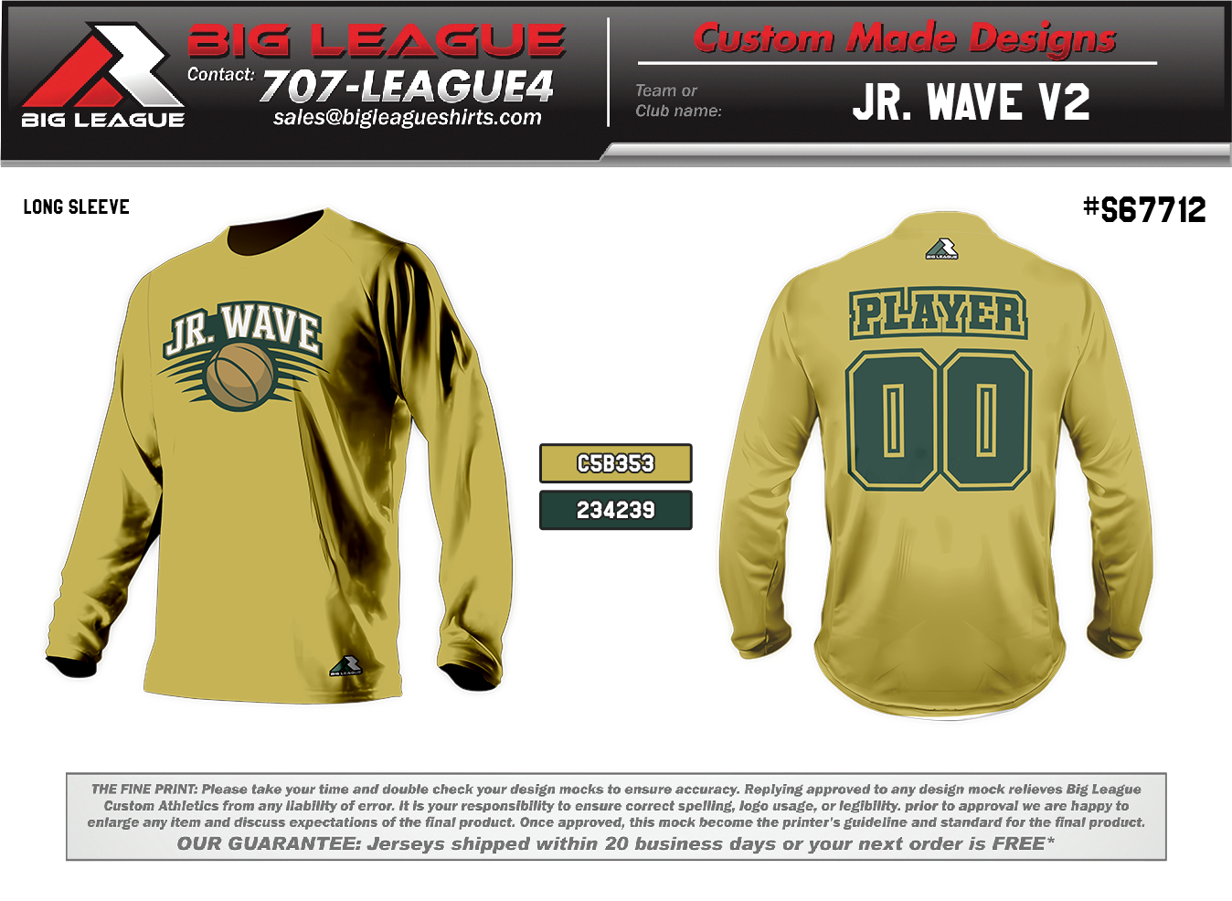 Long sleeve Style 1 / Gold