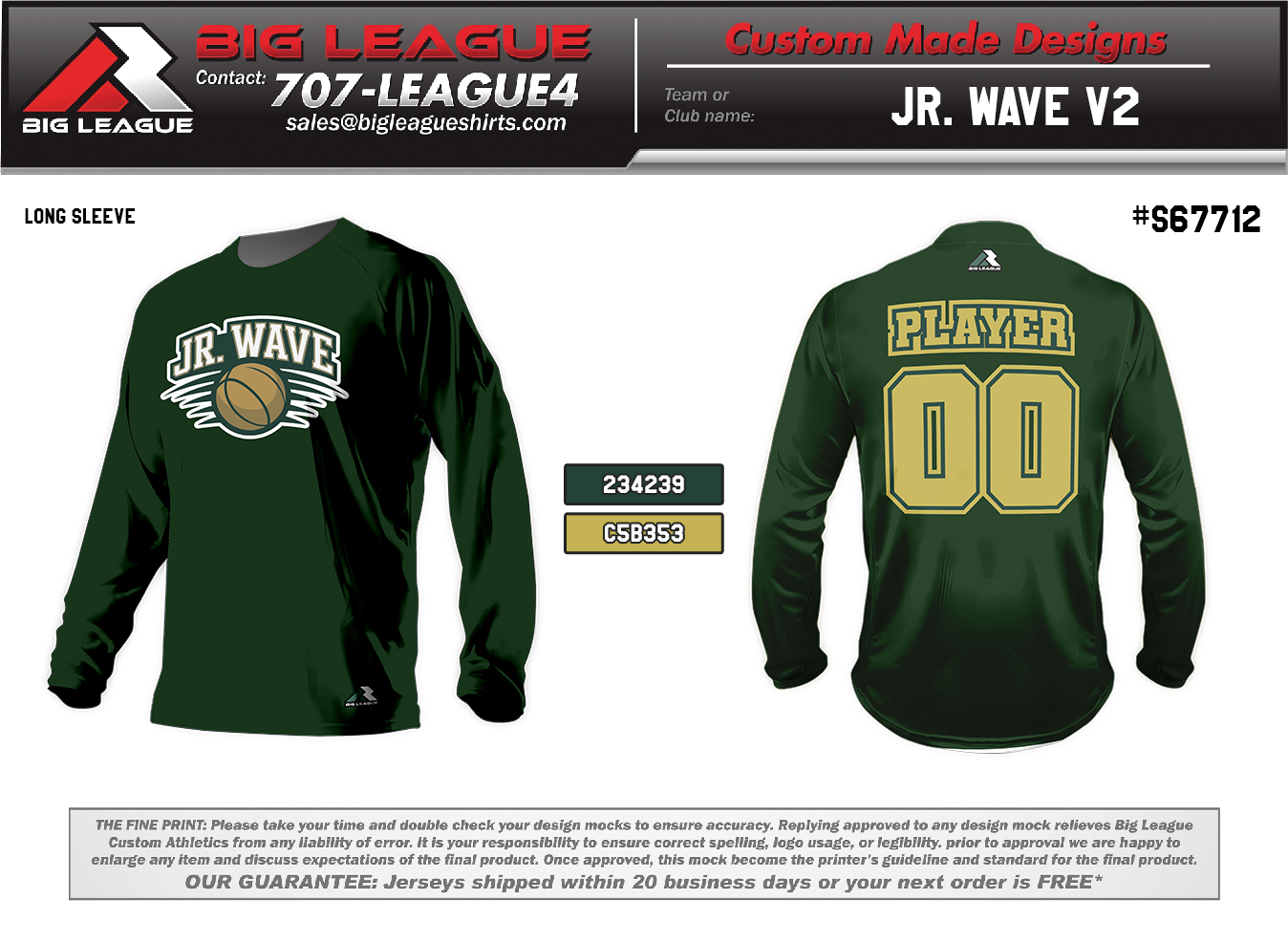 Long sleeve Style 1 / Green