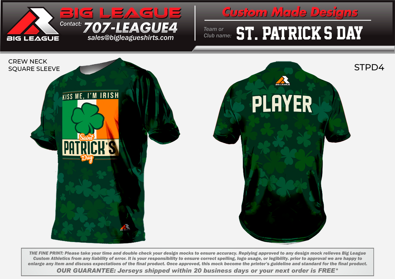 Crew Neck / Kiss me i'm irish