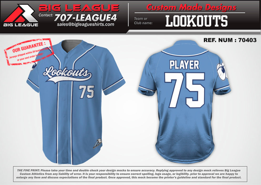 Full button Jersey Blue