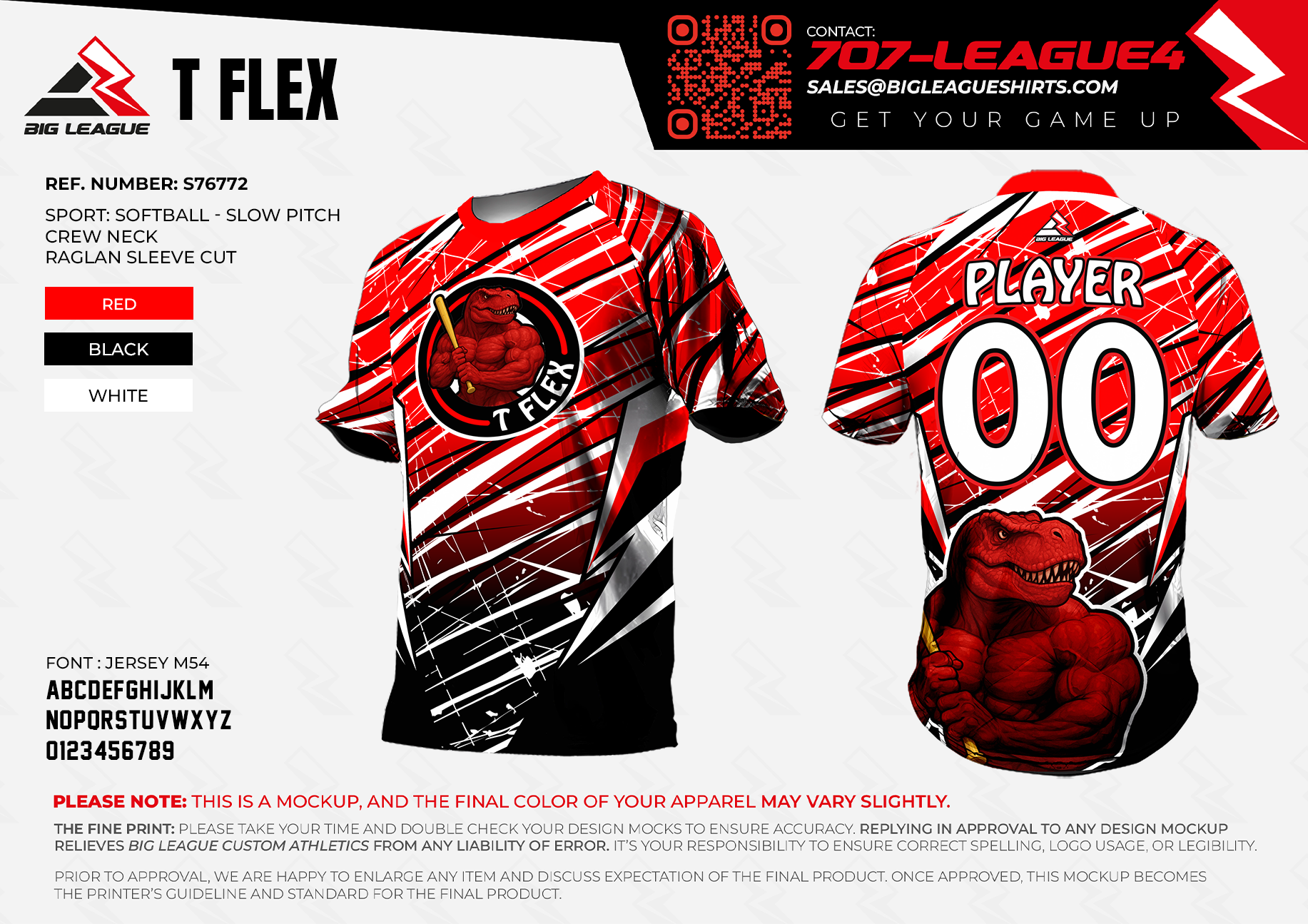 T-Flex Softball Custom Jersey - Main Image
