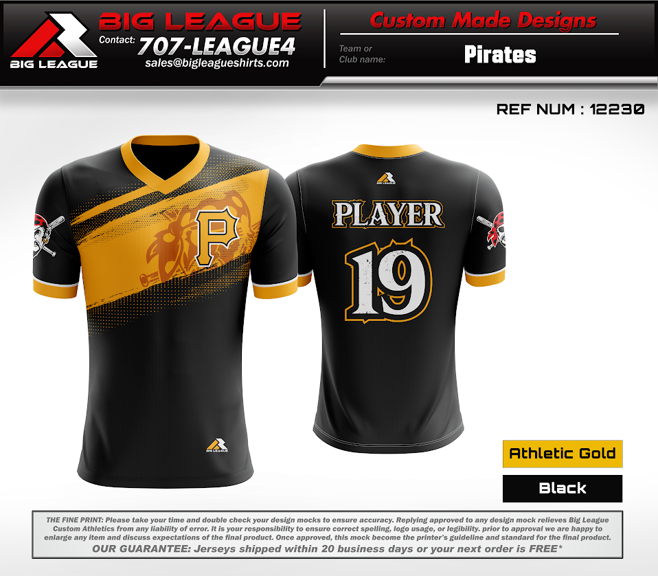 Standard V Neck Jersey (Black)
