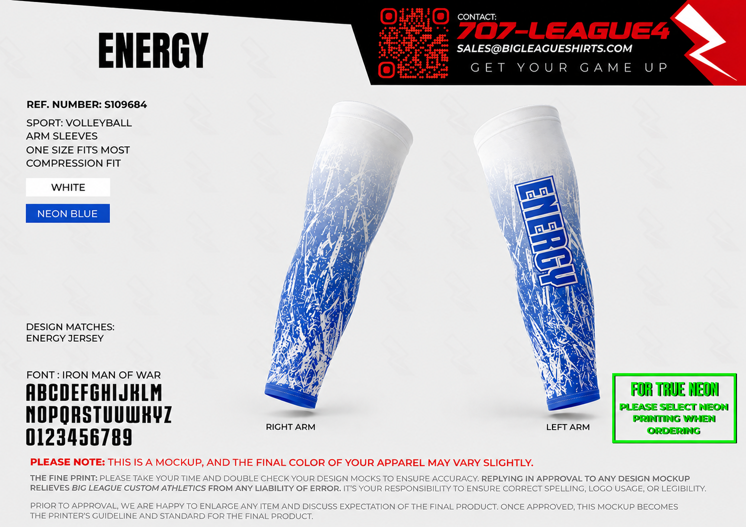 Arm Sleeves / Neon Blue