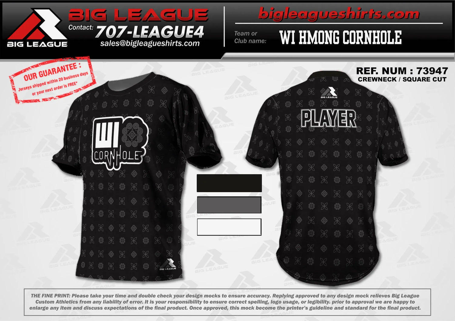 Crew Neck Jersey / Black