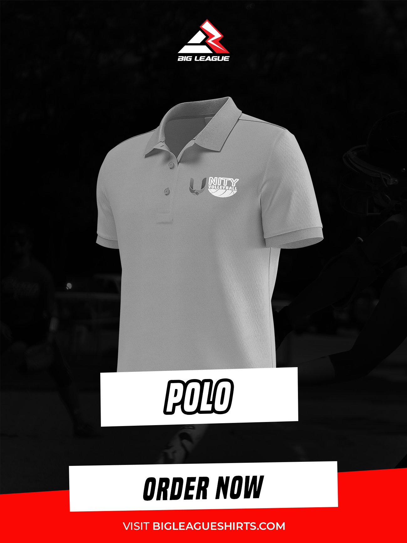 Polo / Charcoal White