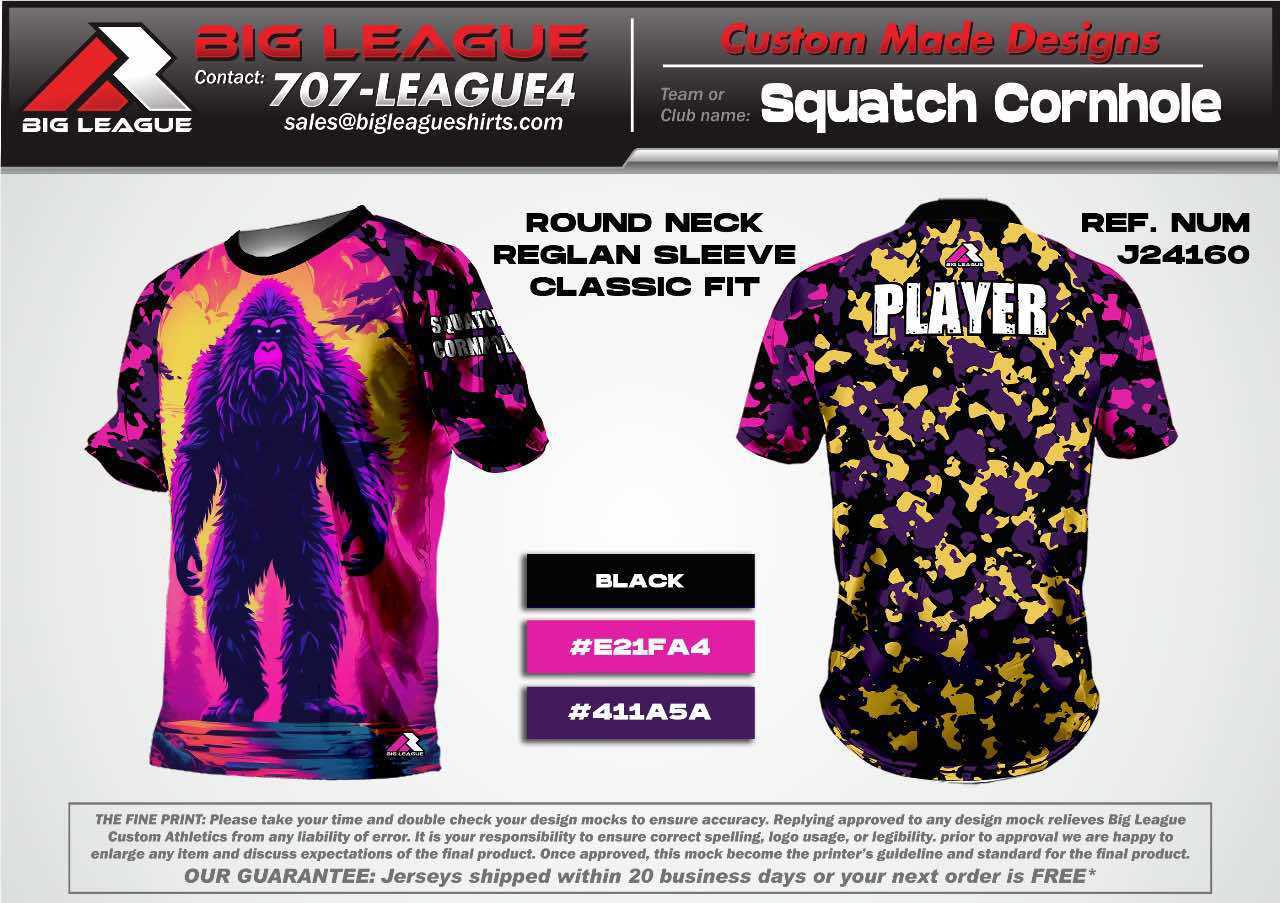 Crew Neck / Black - Pink - Purple