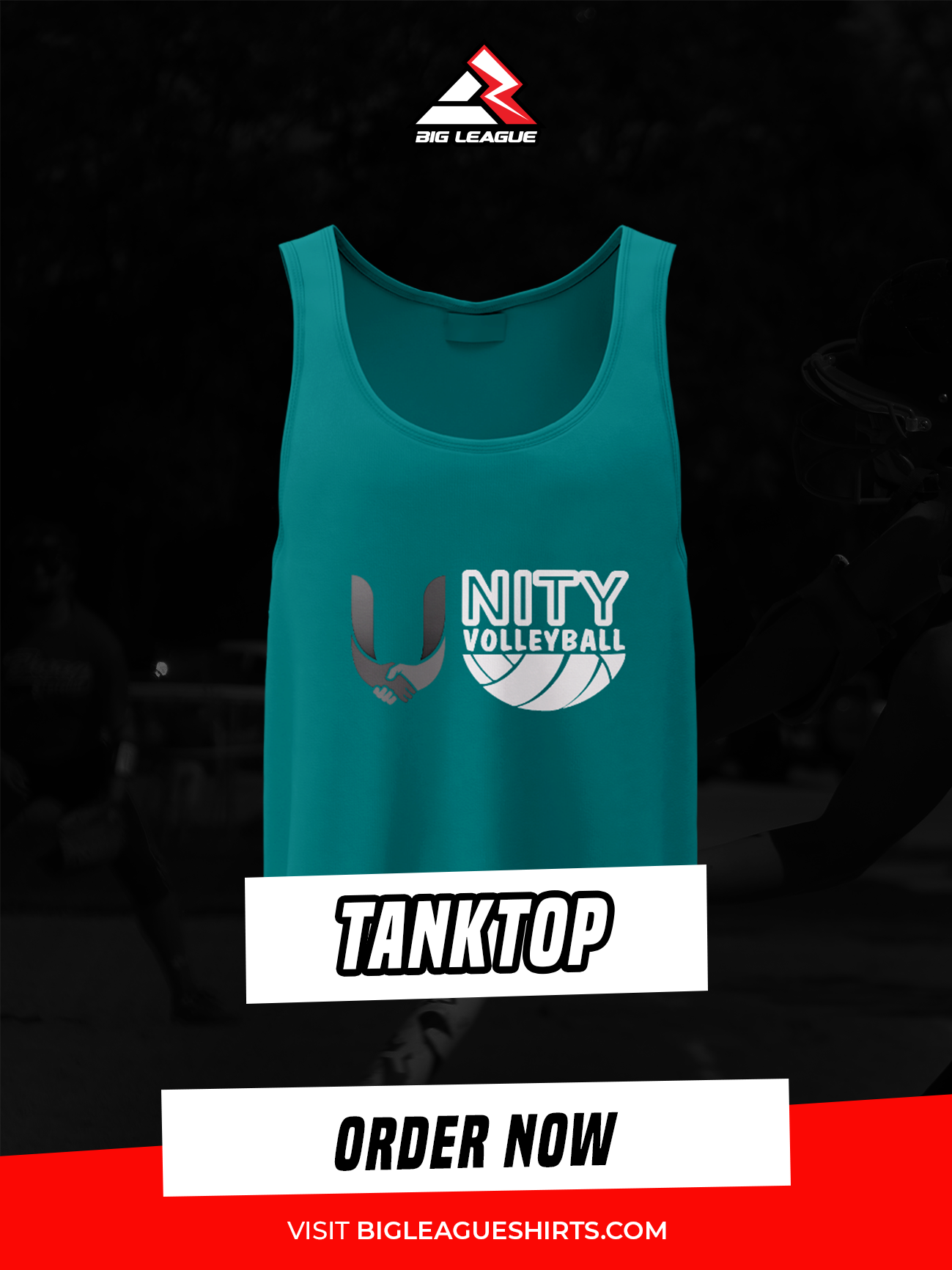 Tank Top / Teal White