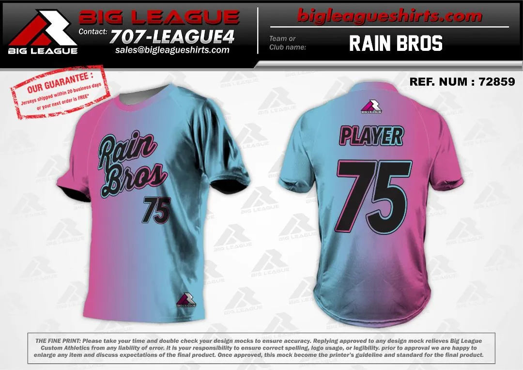 Crew Neck / Blue Pink