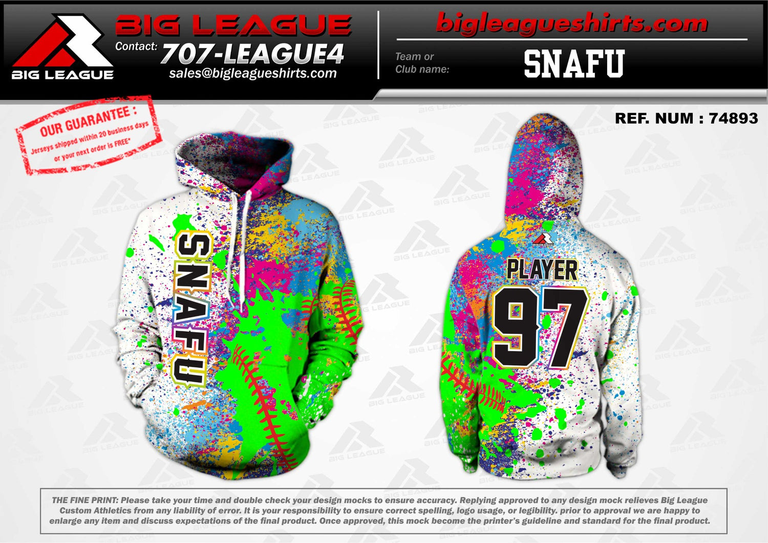 Hoodie / White Multicolor