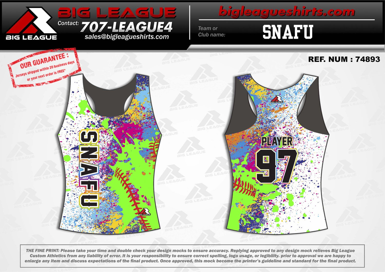 Racerback / White Multicolor