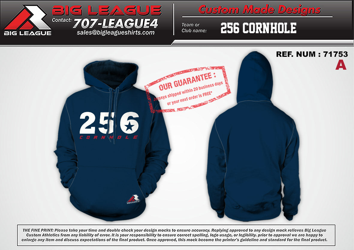 Quarter Zip / Navy / Red Hoodie