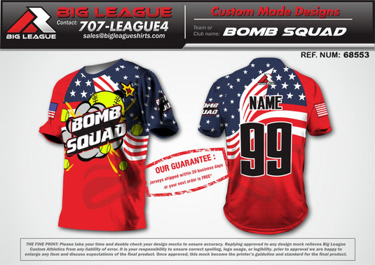 Big League Shirts Balls Deep USA - Softball - Buy in