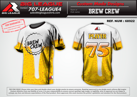 Big League Shirts Brew Crew - Softball - Buy in