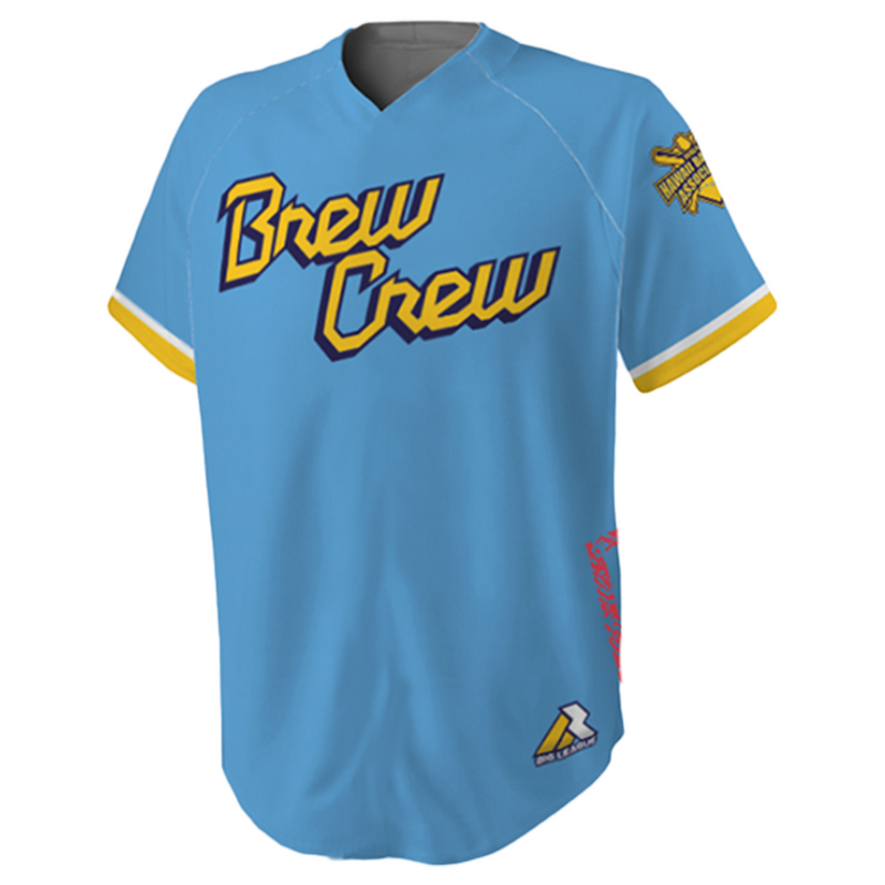 brew crew baseball jersey
