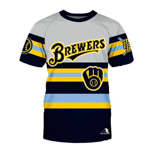 Big League Shirts Brewers Black Full Zip Jacket