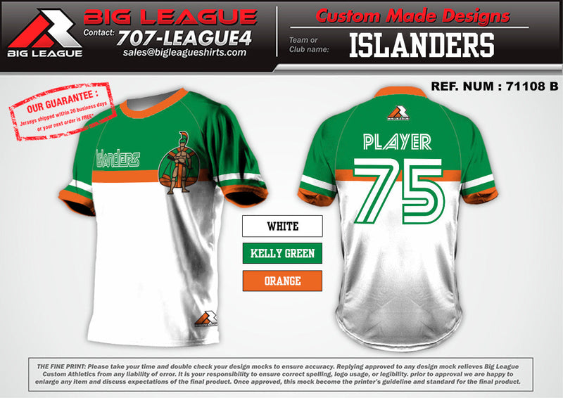 Load image into Gallery viewer, Islanders White/Green - Baseball
