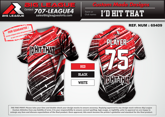 Big League Shirts I'd Hit That (Red) - Softball
