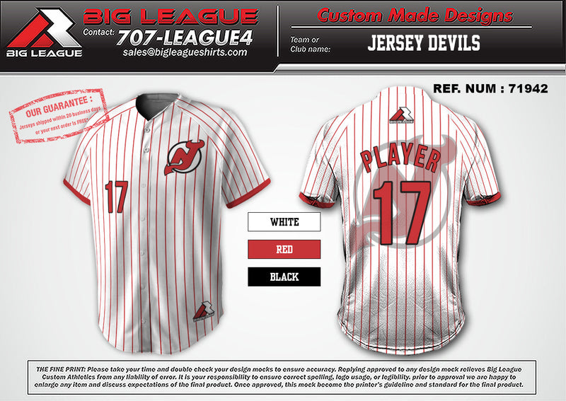 Jersey Devils - Baseball – Big League Shirts