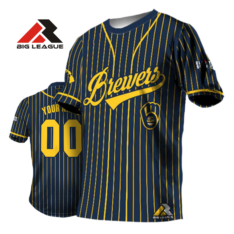 Milwaukee brewers online pinstripe jersey