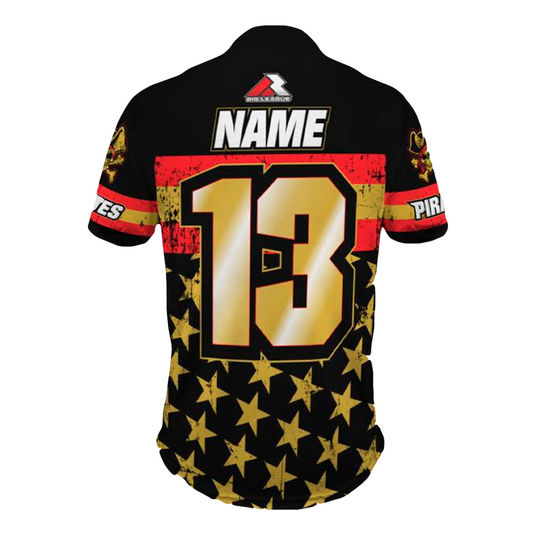 Custom Pittsburgh Pirates Men's Black Roster Name & Number T-Shirt 