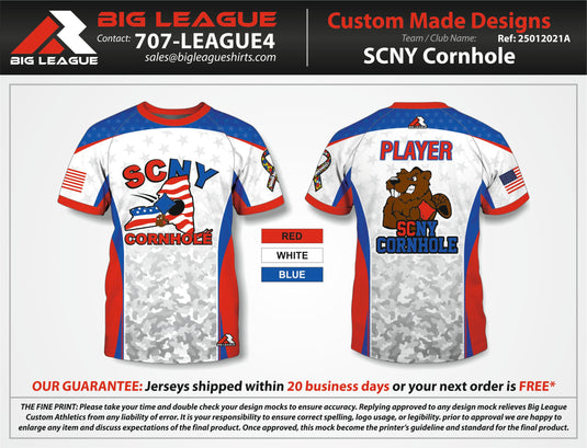 Big League Shirts Just Cornhole Team Store White / Quarter Zip Jersey