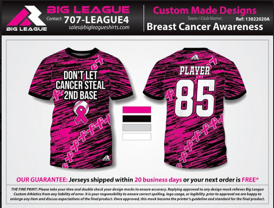 Custom Name Breast Cancer Awareness White Pink Baseball Jerseys Shirt